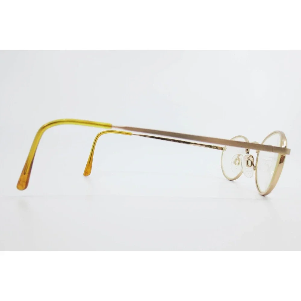 Randolph Engineering RE 801 Gold Oval Eyeglass Frames 46-22 140mm Italy USA